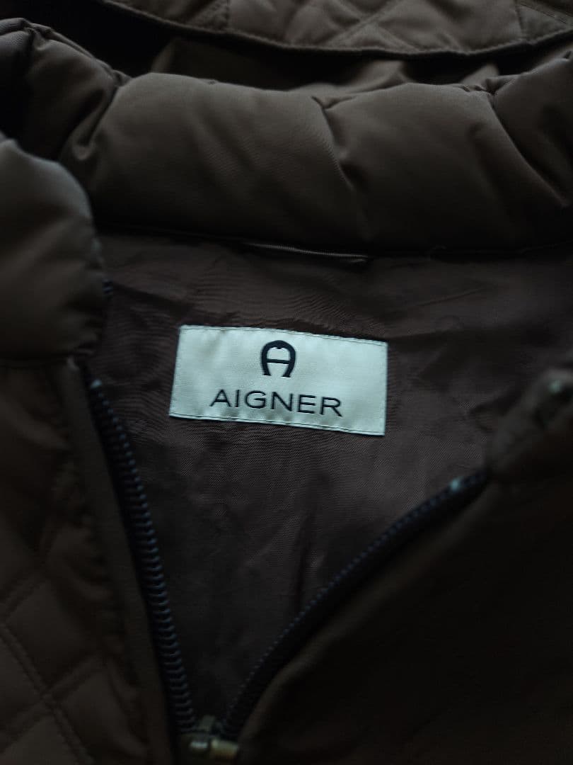 AIGNER 美品 高級ロングコート フード*着脱可能