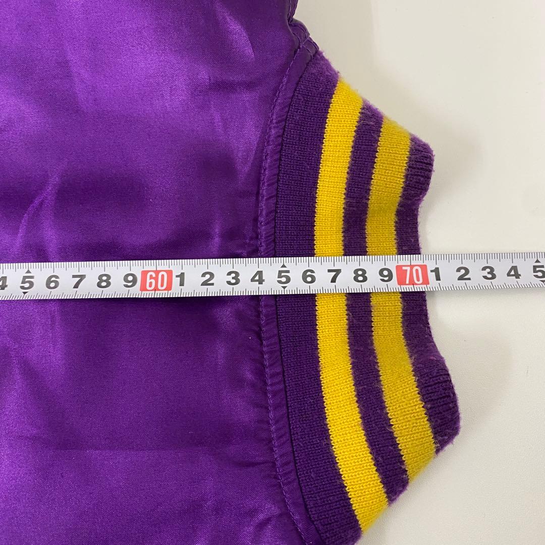 NBA LAKERS レイカーズ バーシティジャケット スタジャン パープル L