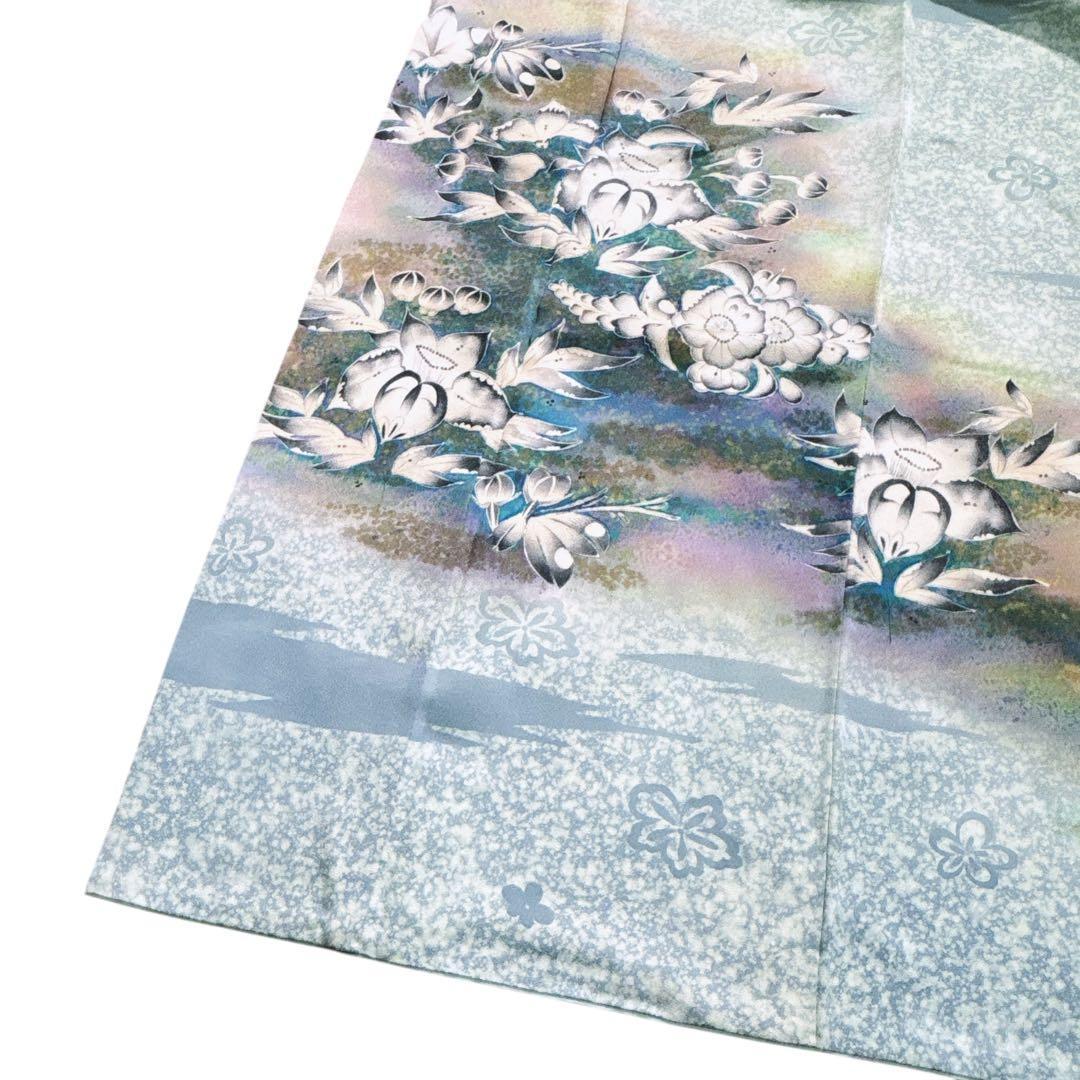 A130愛華 着物 訪問着　作者物　落款あり　辻ヶ花　正絹　美品