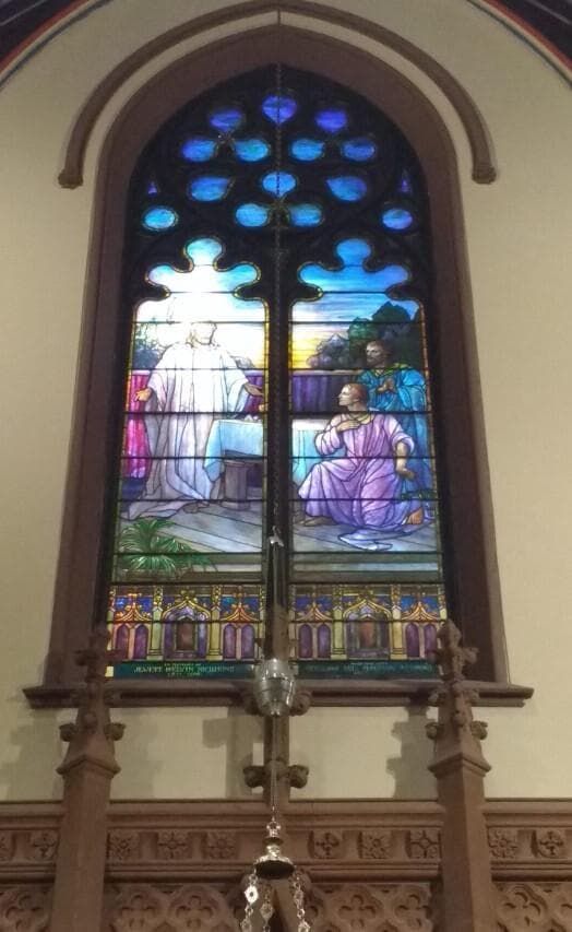 ルイス・C・ティファニー ヴィンテージ ステンドグラス エマオへ向かうキリスト