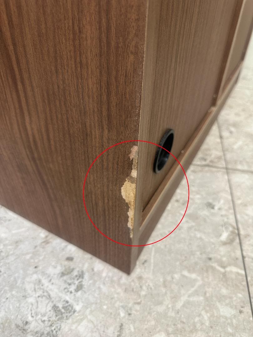 ニトリ　フラップ扉本棚　キャビネット　ビブリオGD80 MBR　ブラウン