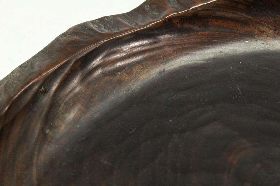 老松 古材 刳り貫き 楕円形 盆 煎茶 詫び寂(K-RC950)