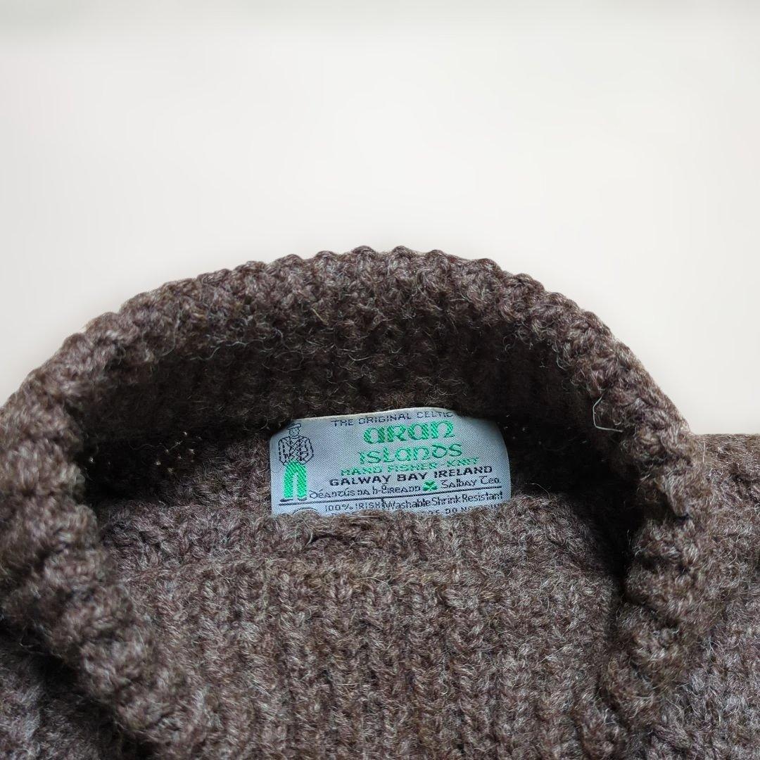 aran s アランセーター　モックネック