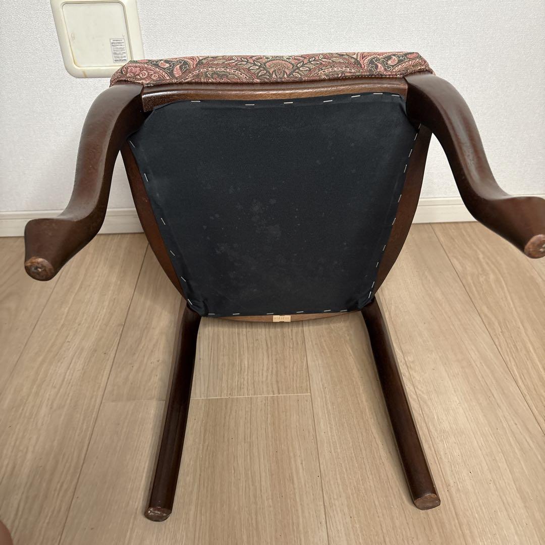 maruni 椅子　猫脚　ドレッサー用　花柄　ラタン　籐　アンティーク