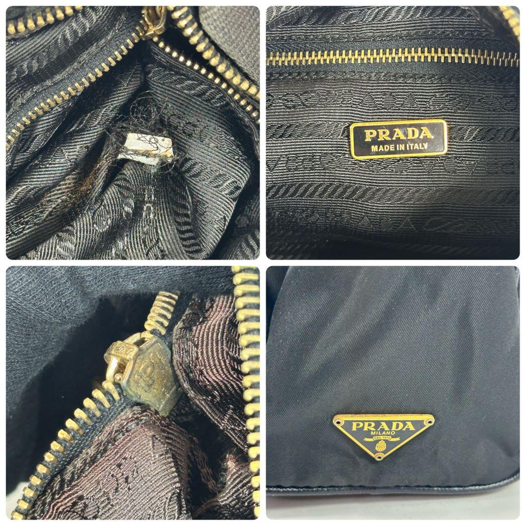 PRADA ワンショルダーバッグ レザーナイロン 3角ロゴ