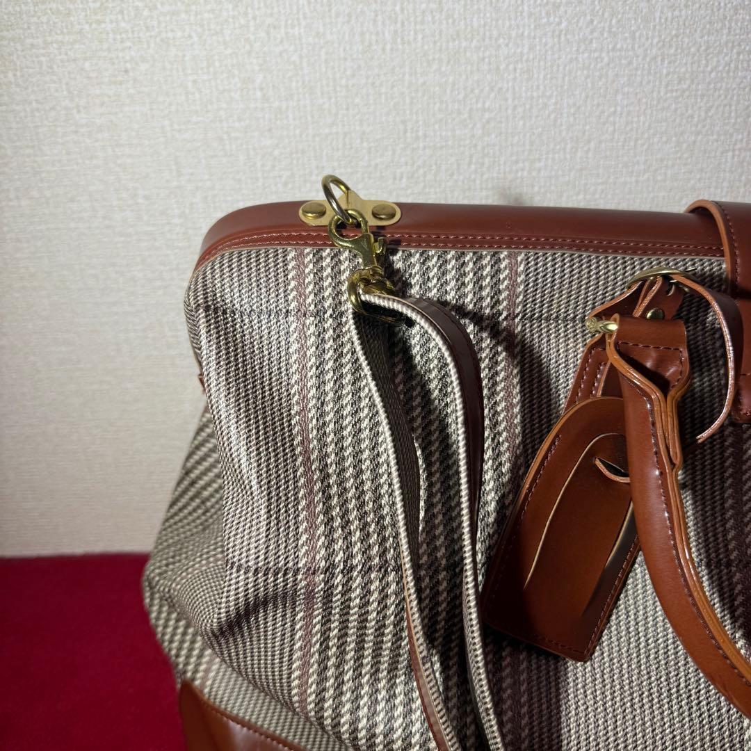 AIR FRANCE ボストンバッグ チェック柄 ヴィンテージ レア 希少