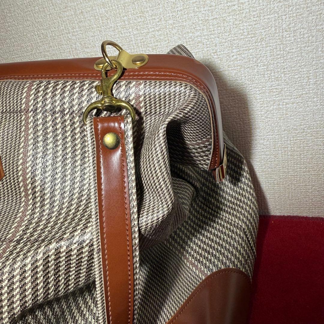 AIR FRANCE ボストンバッグ チェック柄 ヴィンテージ レア 希少