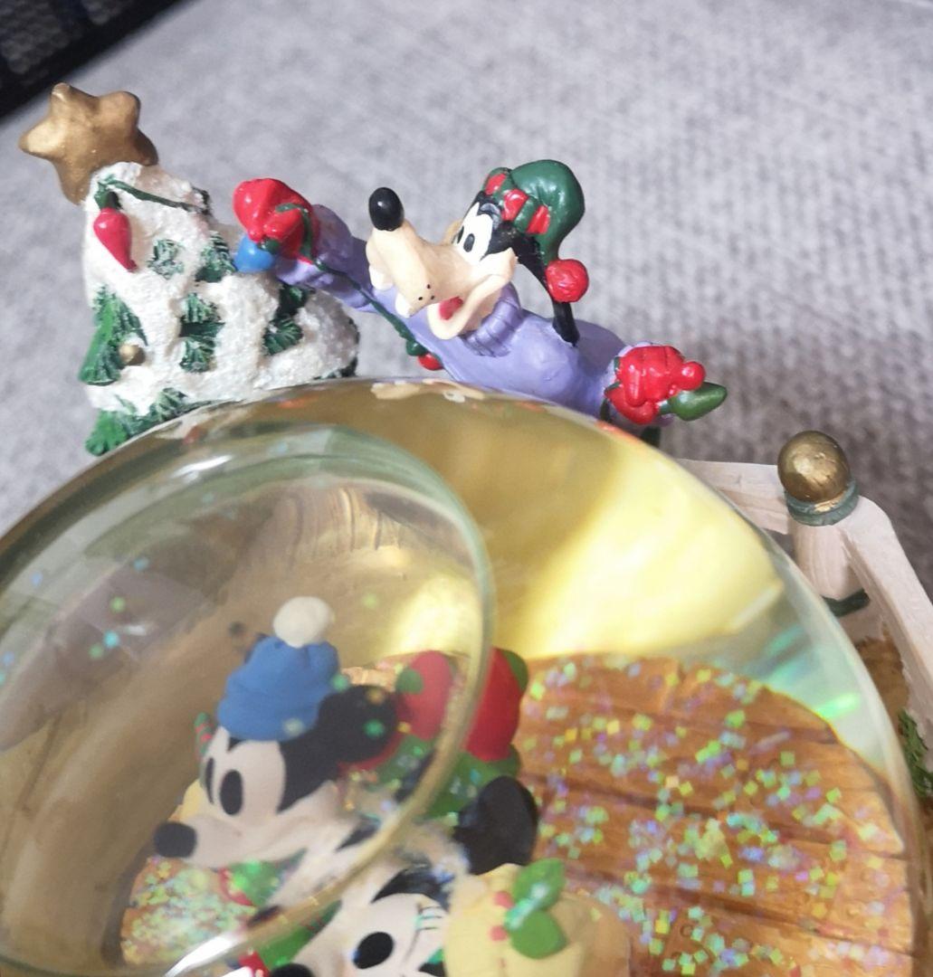 ディズニー　スノードーム　スノーグローブ　クリスマス　オルゴール　レトロ