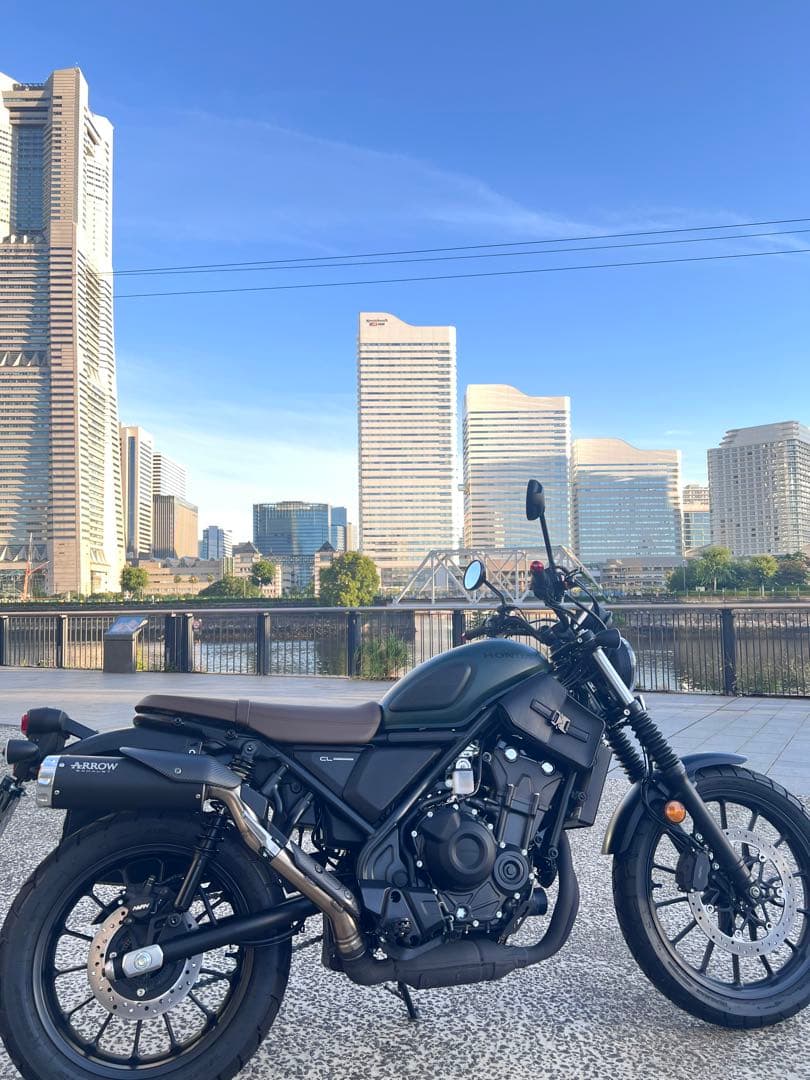 CL250 500用　ARROW EXHAUST ブラック マフラー　ホンダ