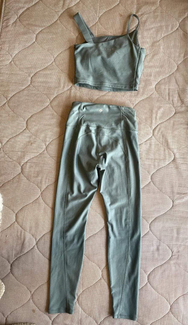 【SUKALA】アシンメトリーギャザーブラトップ＆レギンス