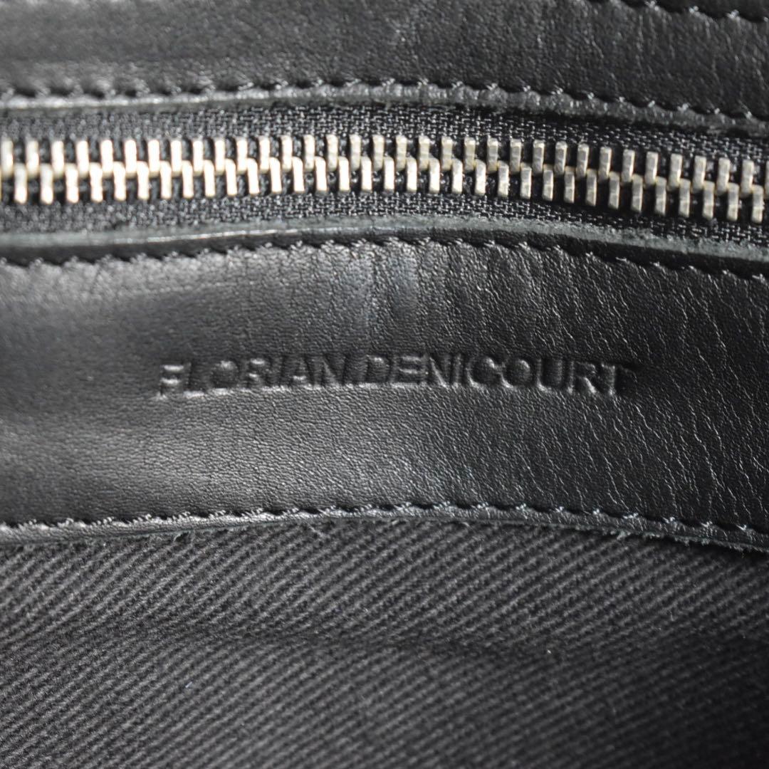 極美品フロリアンドゥニクール　腹子チェッカーフラッグ レザーブリーフ A4大容量