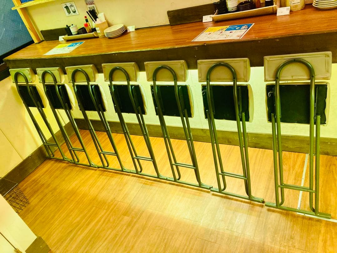 ベージュ　折りたたみ式 X型椅子　ハイチェアー　7脚セット　バラ売り相談可