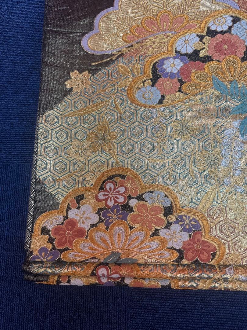 2661袋帯 古代彫金紋 西陣織 金糸　高級上質上品　約440cm 未使用