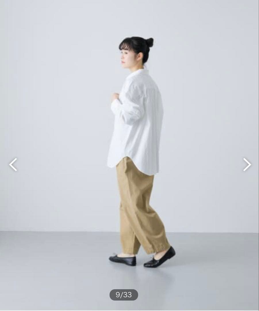 “かぐれ”コットンレギュラーシャツ・オフホワイト・未使用品