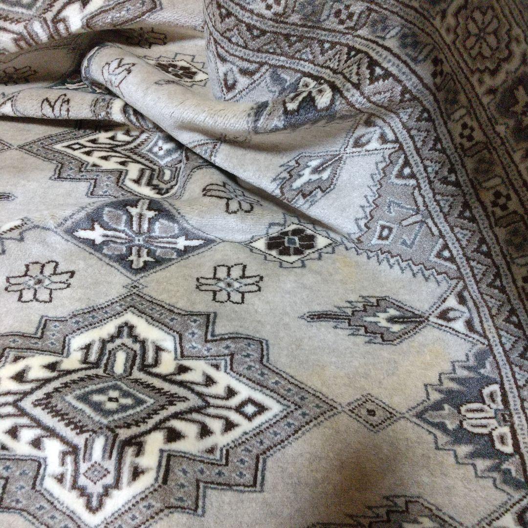 パキスタン絨毯 幾何学模様 ラグ