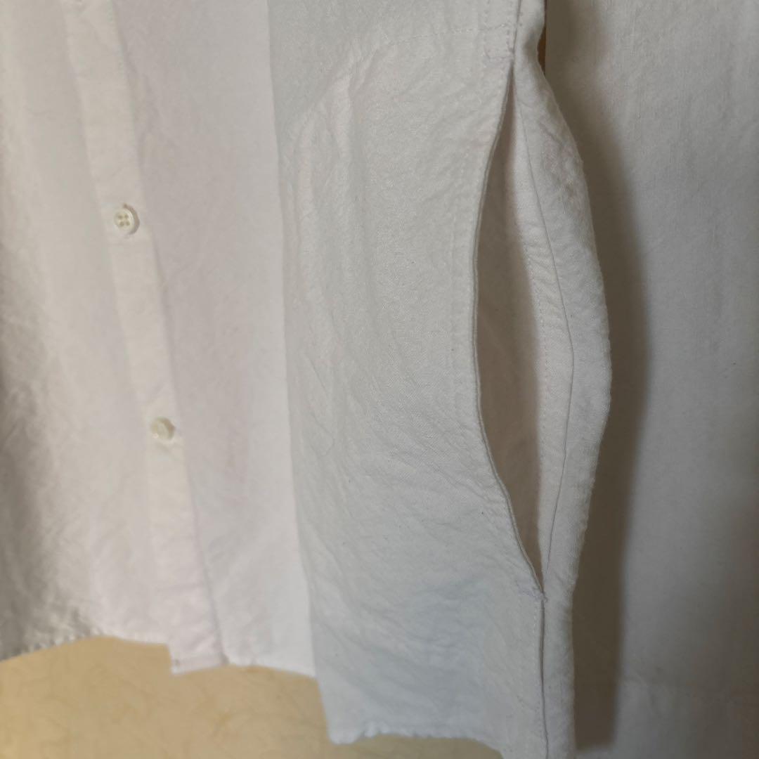 【美品】中川政七商店 綿麻ラグランワークシャツ 白 コットンリネン