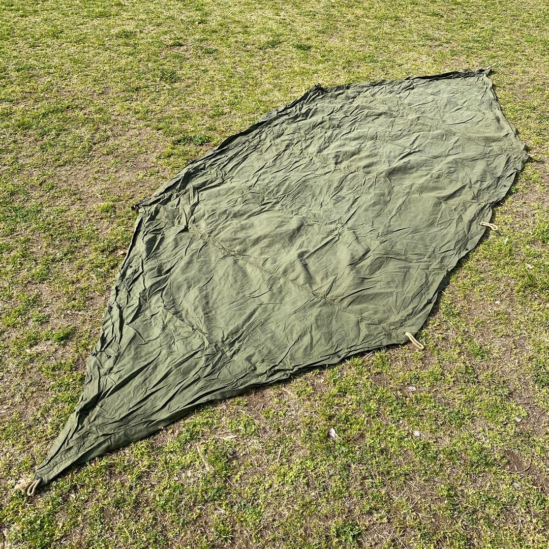 T*Ｏ様 USパップテント③　アメリカ軍　軍幕　 ハーフシェルター２枚　ポール・
