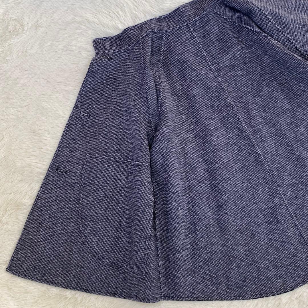 ✨美品✨ nop de nod ミドル丈リバーシブルコート ネイビー Mサイズ