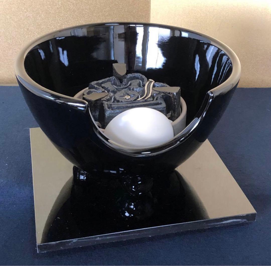 《R》茶道具 野々田式 風炉型電熱器 黒真塗B 元箱　260126く1