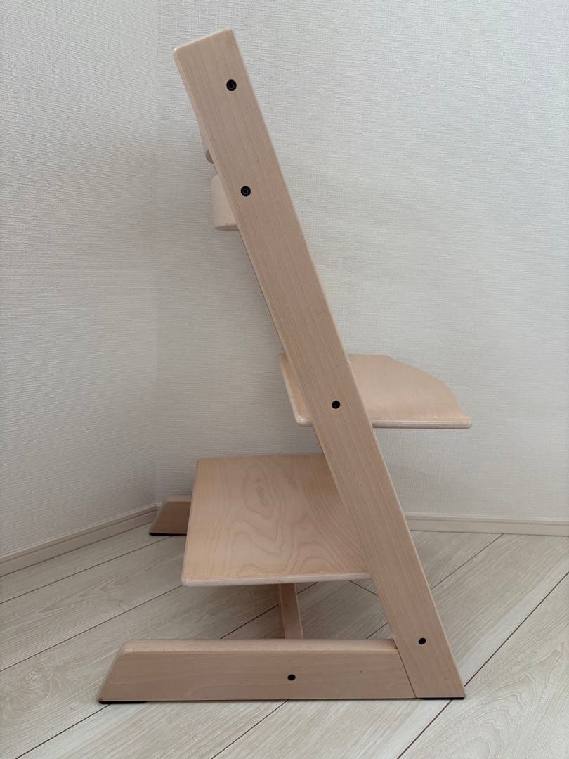 ストッケ　トリップトラップ　ホワイトウォッシュ　ベビーセット付　S/N6