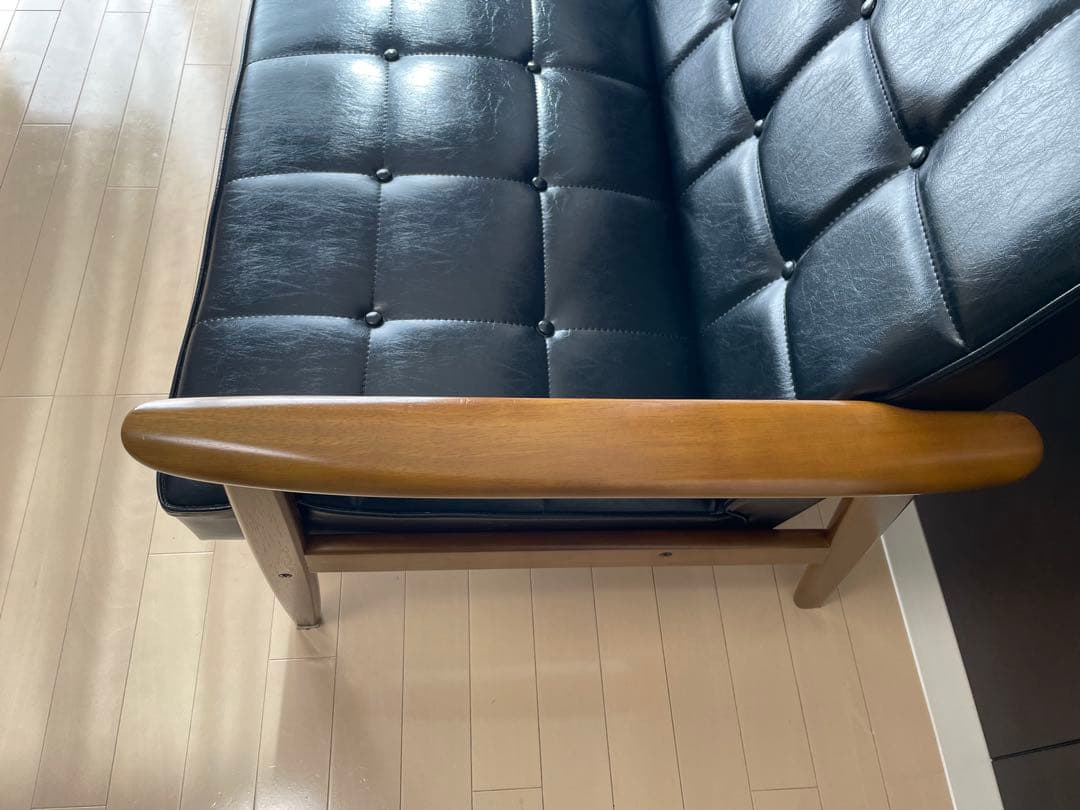 カリモク60 Kチェア　2シーター　スタンダードブラック