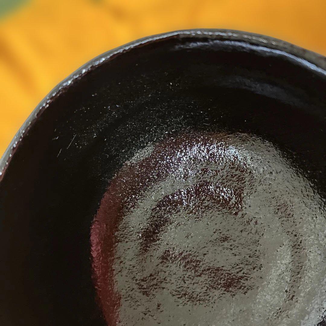 木箱入り 三代 松楽 作 黒楽 茶碗