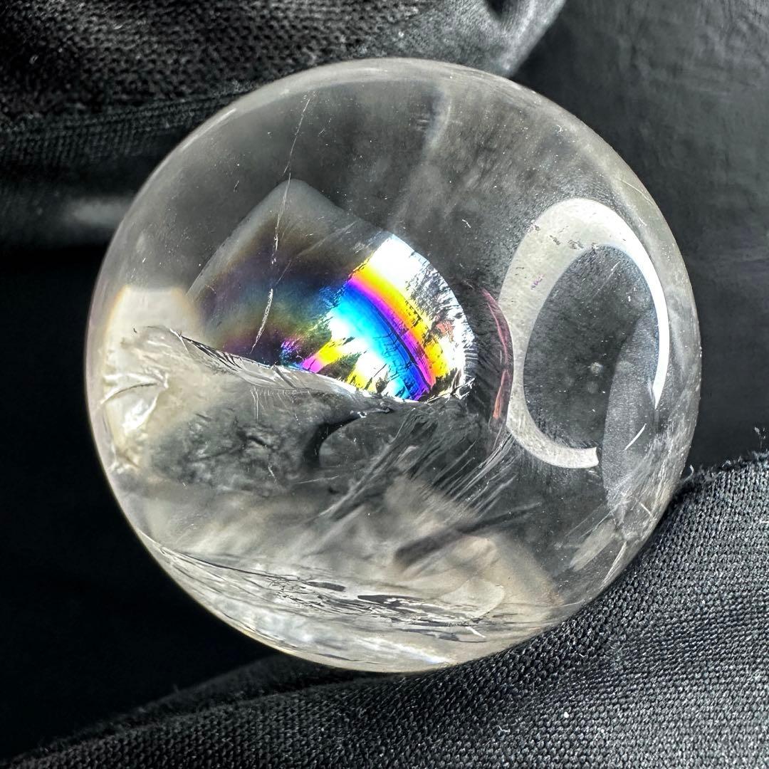 高透明度❗️レインボー☆ヒマラヤ ブルーエンジェルラダークォーツ丸玉A1303