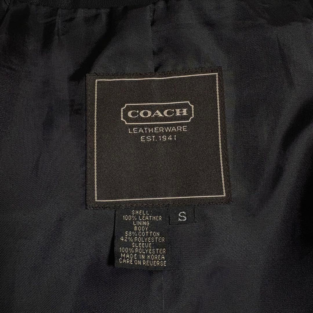 COACH コーチ シェル レザー ジャケット ライダース シングル 希少