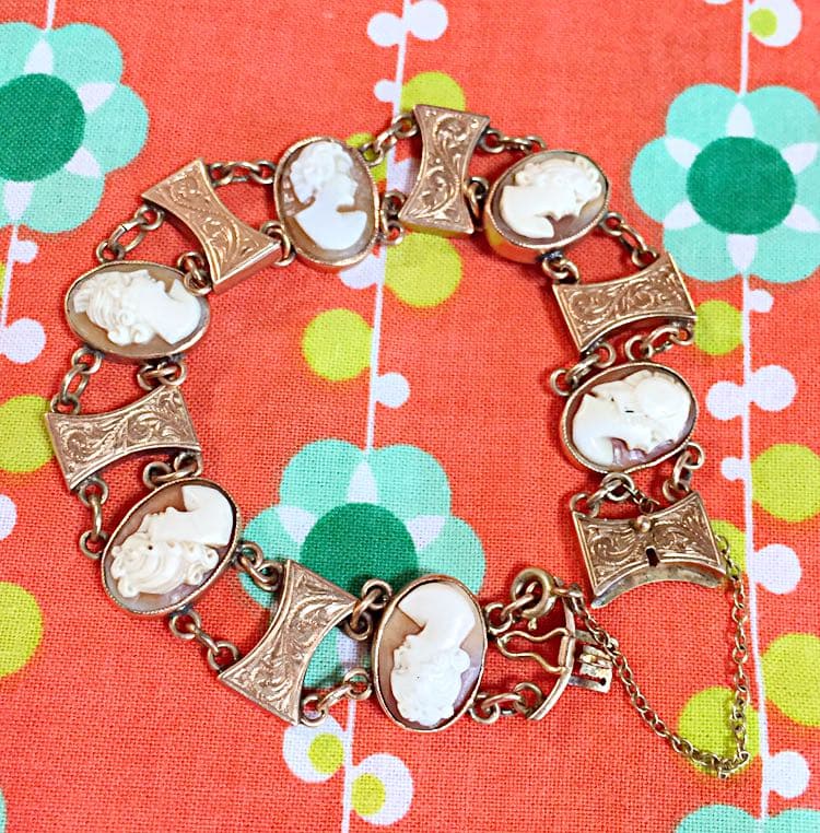 14K イタリア製 カメオブレスレット