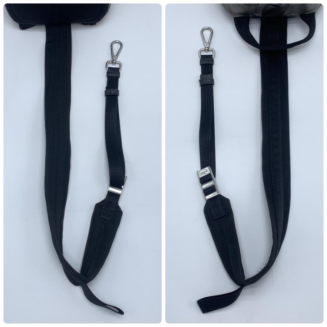 プラダ PVC ナイロン ボディバッグ ワンショルダー 1BZ026 シルバー