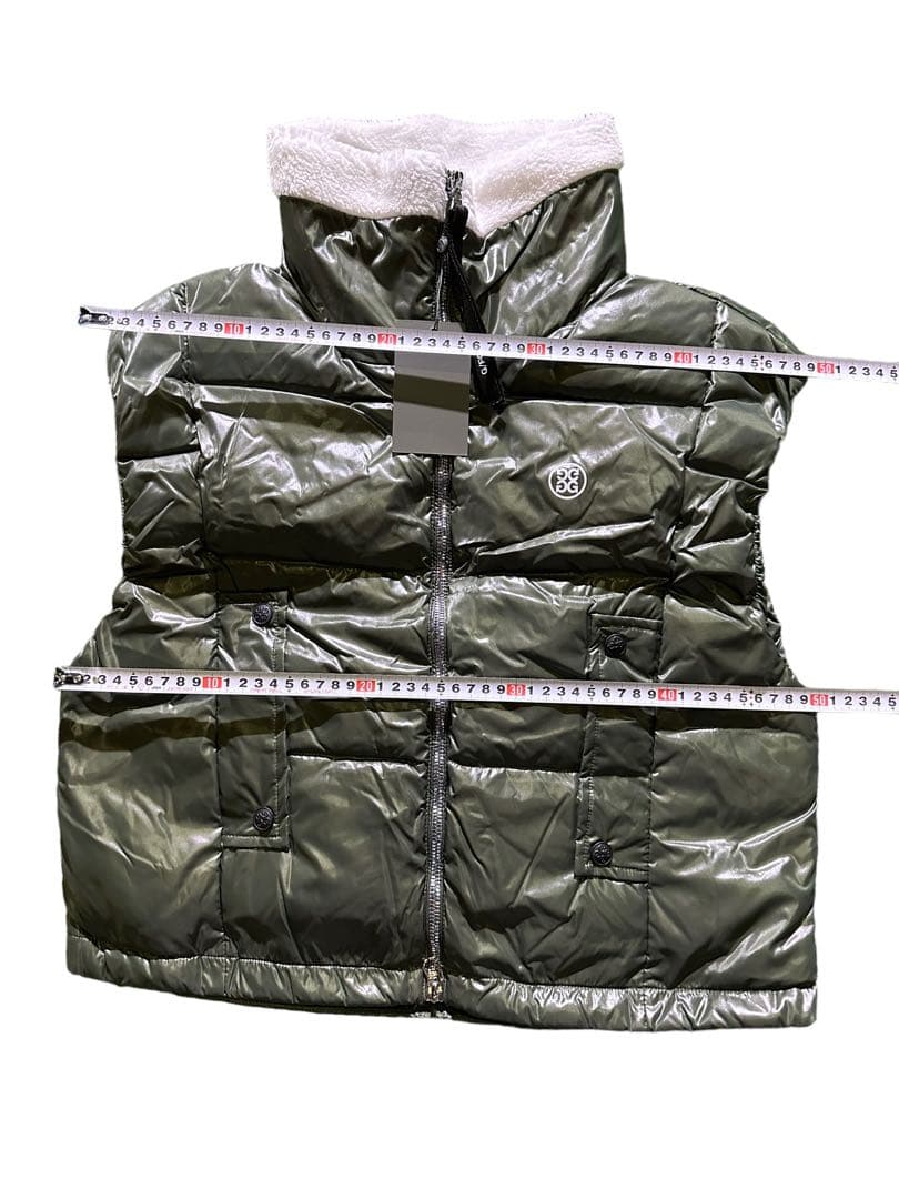 G/FORE韓国ジーフォアレディースショートダウンベストsizeMカーキー