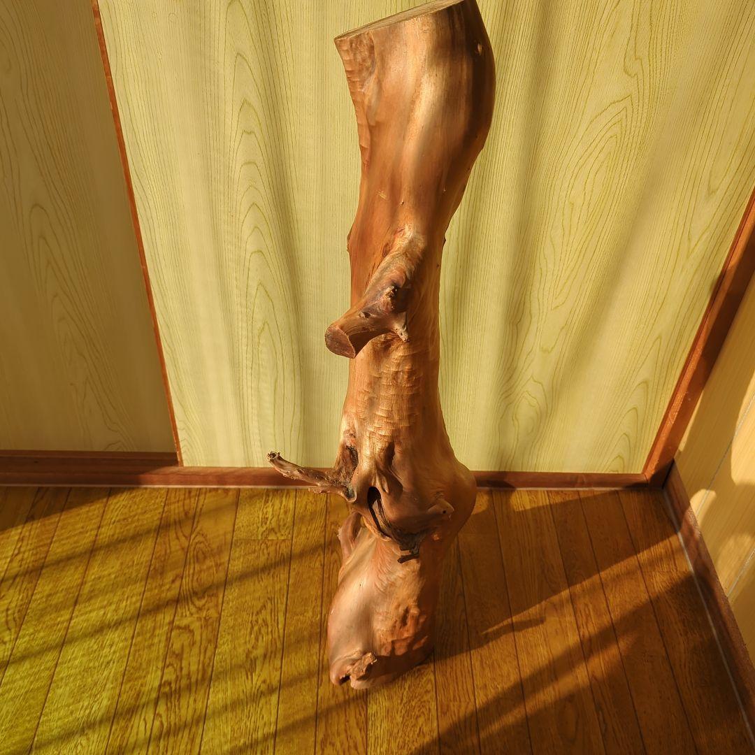 アンティーク 木 オブジェ　流木アート　置物　ひょうたん付