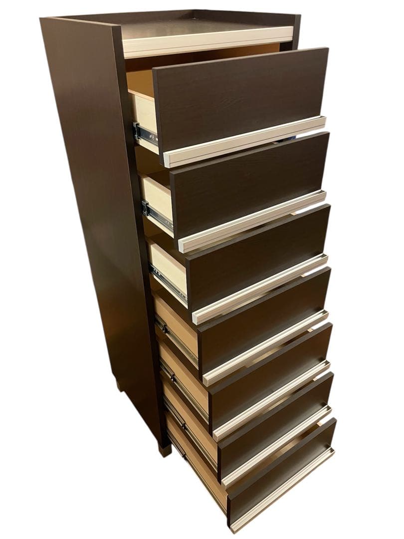 オークス CDラック キャビネット 木目調 7段 収納 飾り棚 約735枚収納