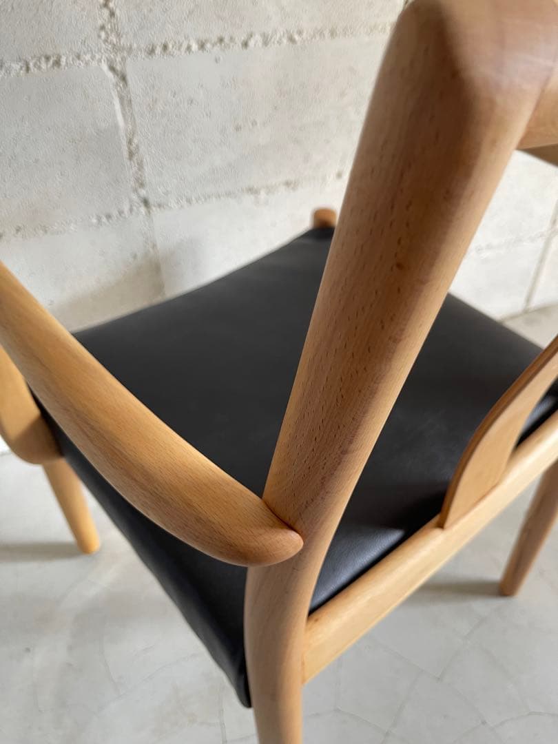 ビンテージ　本革レザー　アームチェア　ダイニングチェア