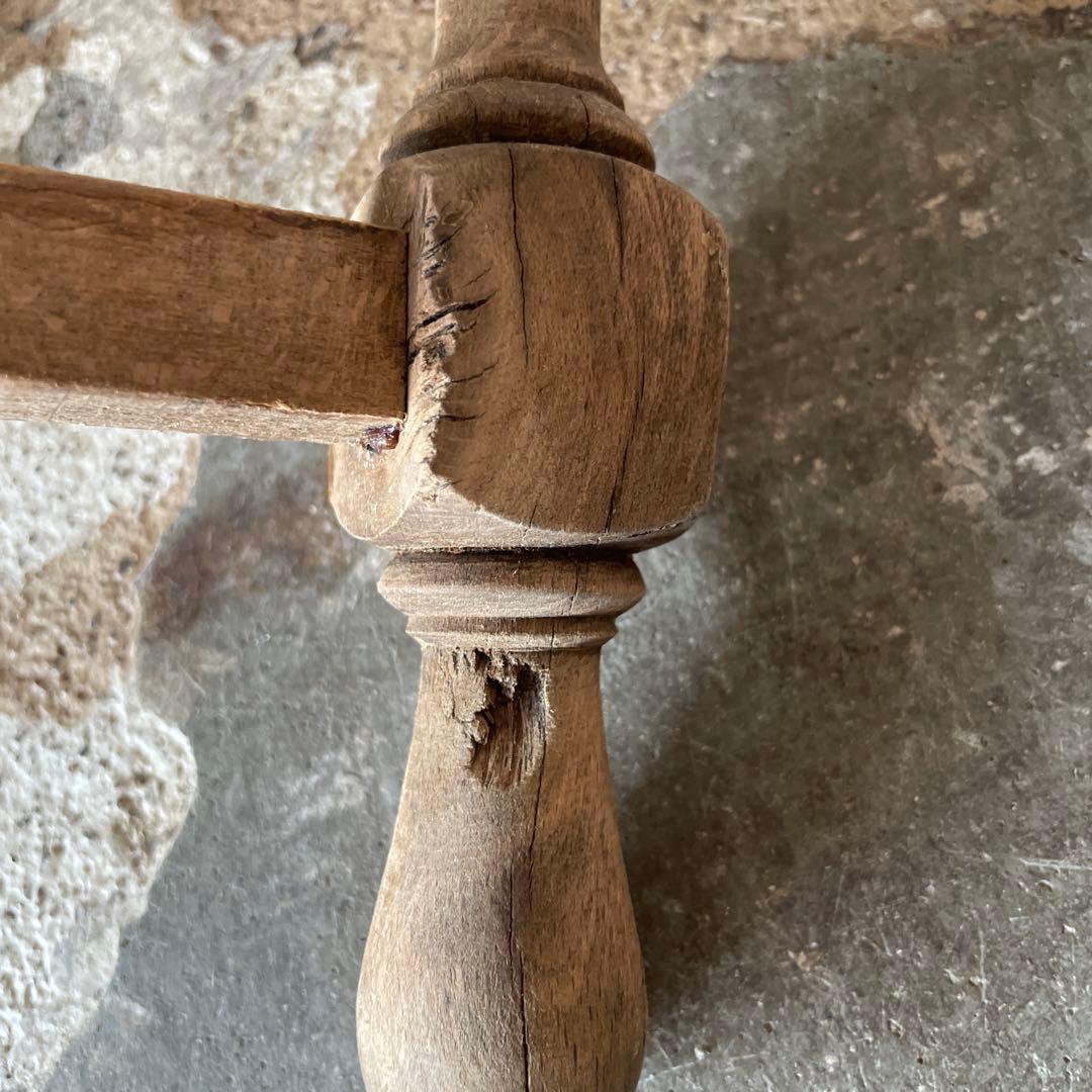 ビンテージ　サイドテーブル　ベッドサイドテーブル　花台　剥離