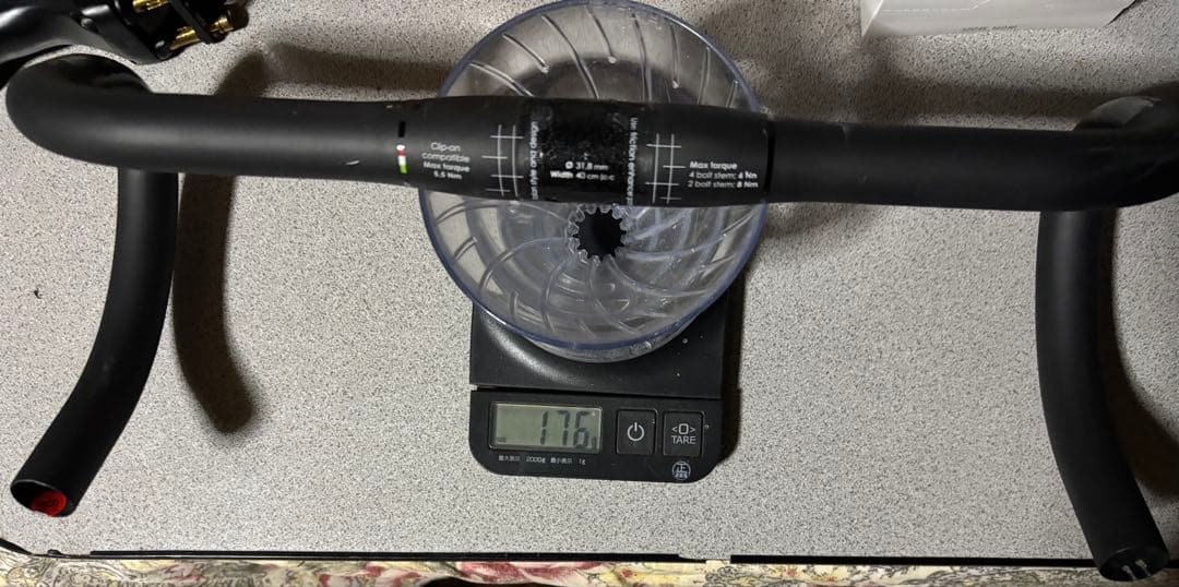 3t カーボンハンドル　c-c40cm 実測176g