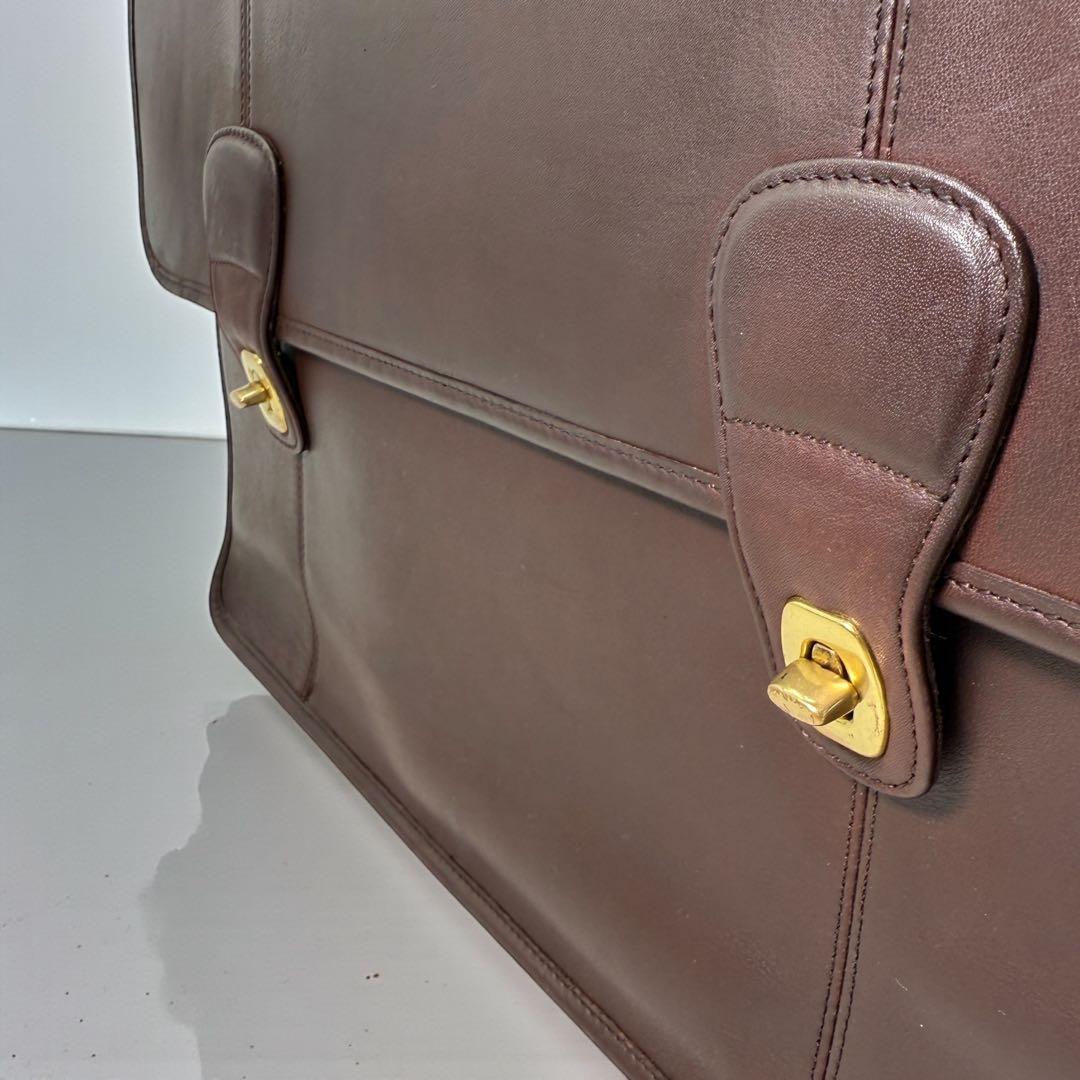 《研堂》オールドコーチ ビジネスバック ブリーフケース ターンロック 本革