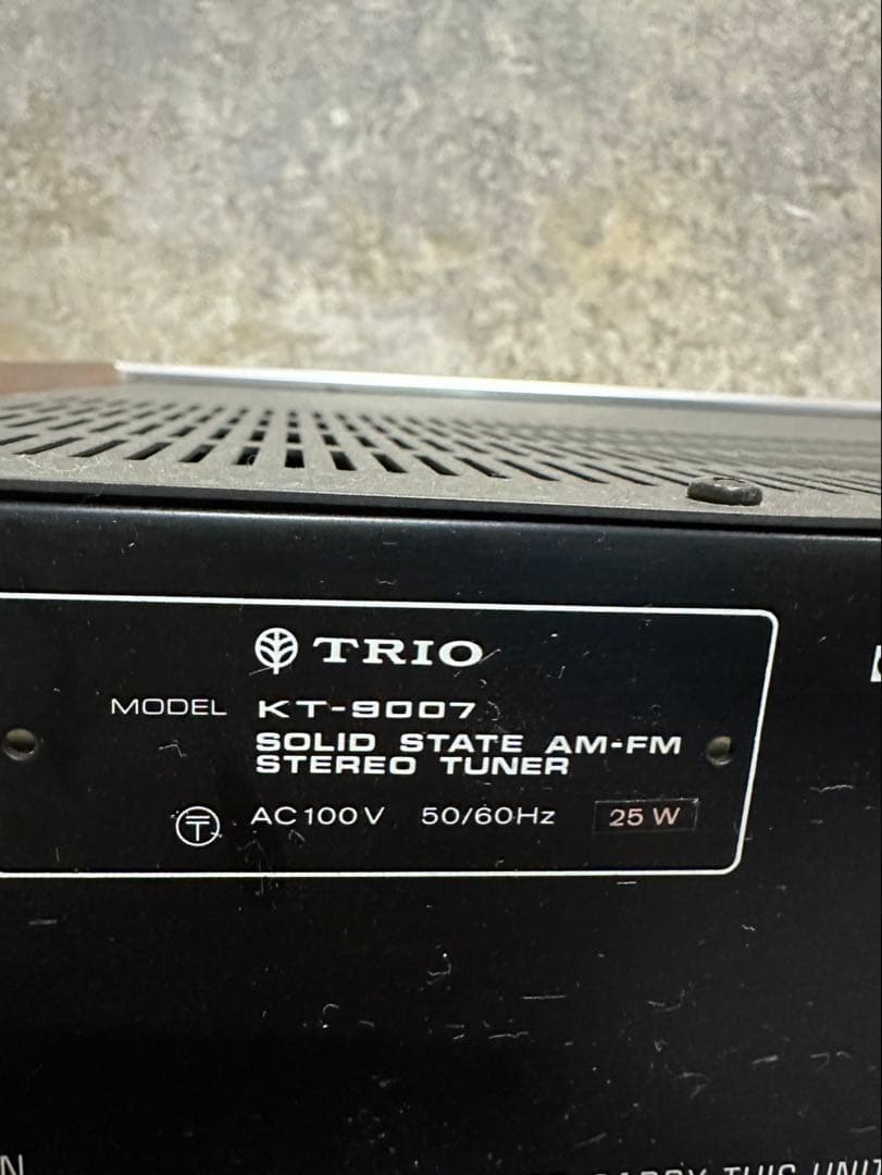 TRIO KT-9007 AM/FMステレオチューナー 木枠ビンテージ 取説付き