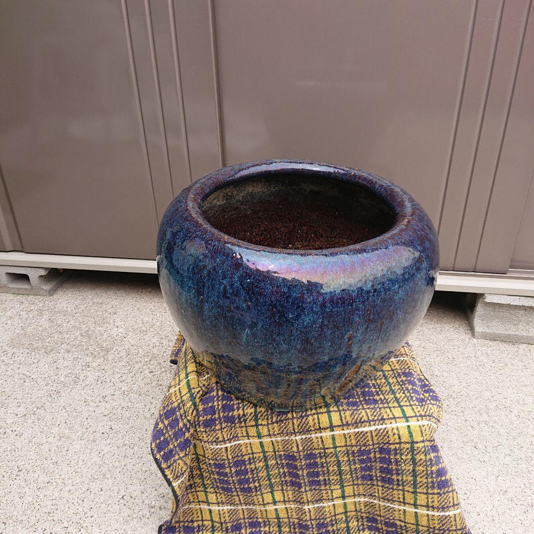 時代物、特大火鉢海鼠釉薬、貴重品