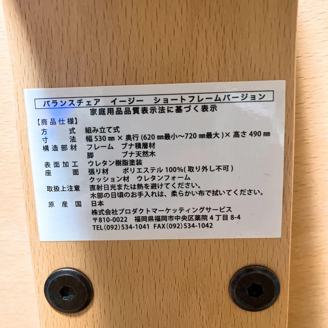 美品 サカモトハウス バランスチェア バランス イージー ショートフレーム
