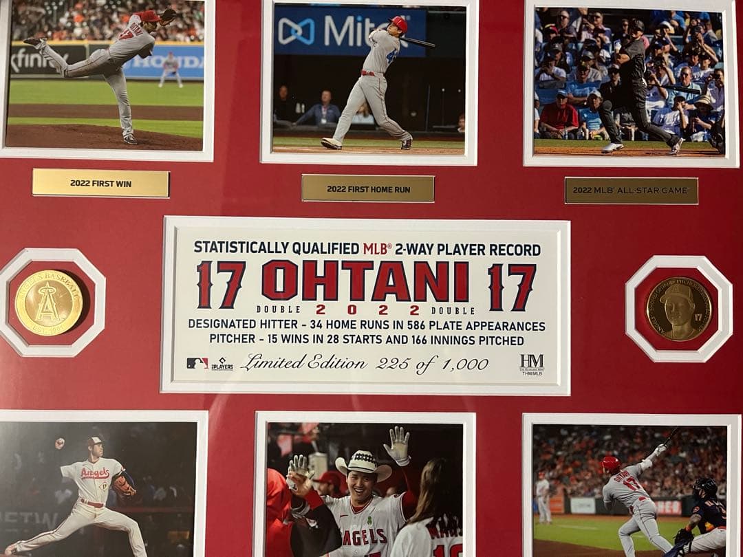 大谷翔平　2022投打規定到達記念　エンゼルス　　1000個限定