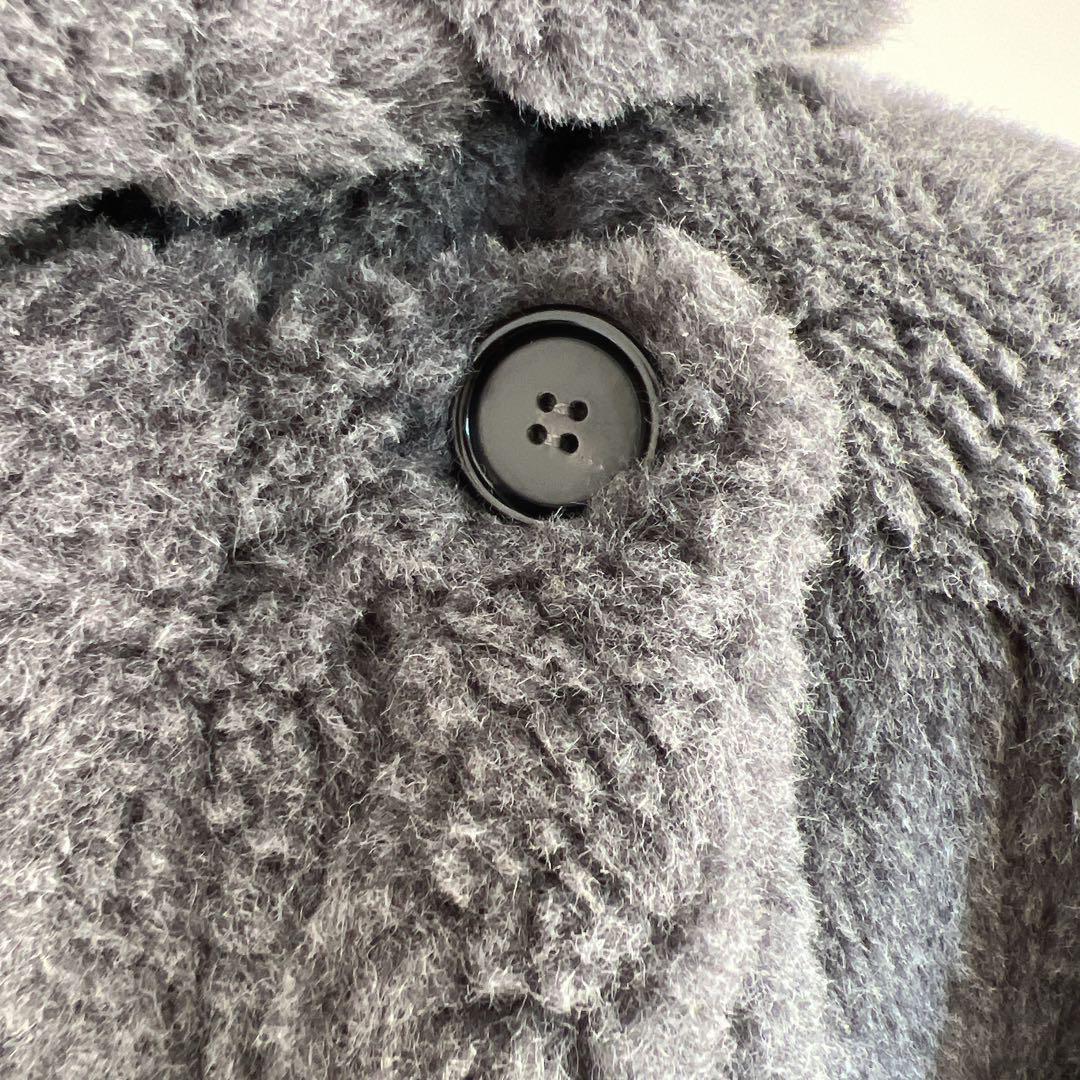 新品未使用 ベアポンチョ　アルパカ素材 グレー テディベア ケープ