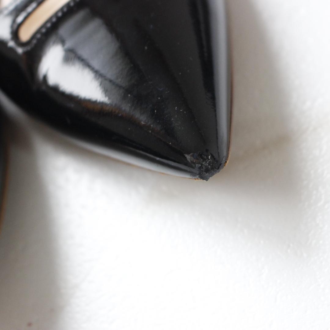 PELLICO アネッリ フラットシューズ 36 ブラック エナメル