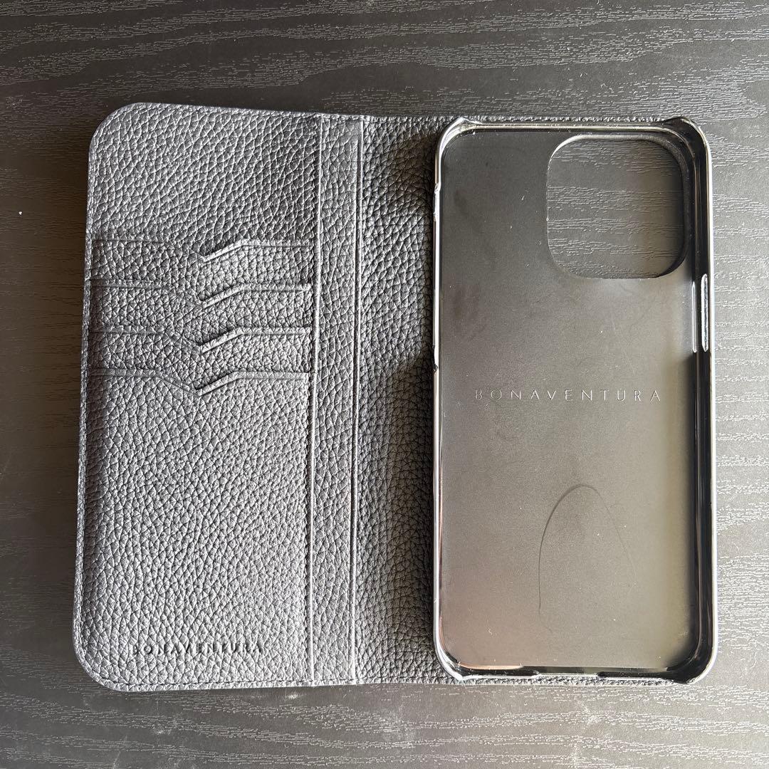 BONAVENTURA iPhone15 PRO MAX 手帳型ケース　ブラック
