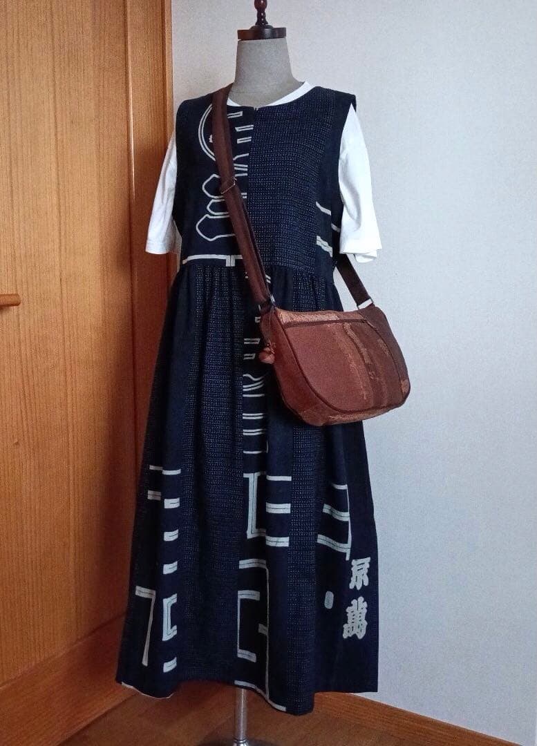 古布酒袋　ショルダーバッグ　1点物　ハンドメイド　時代物