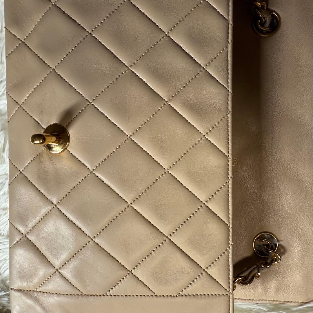 シャネル CHANEL マトラッセ ダイアナ チェーンバッグ 2番台 ベージュ