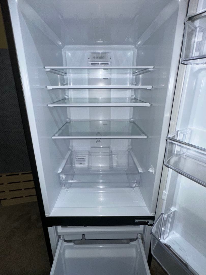 ブラック 2ドア 冷蔵庫 上下二段式