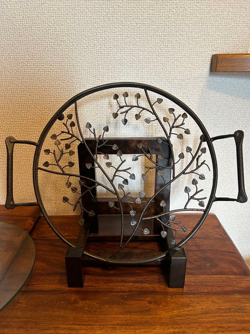 アイアントレイ　ガラスフラットトレイ