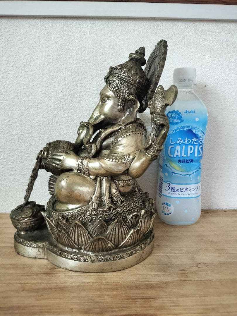 35年前に著名人から頂いた★大きめ真鍮ガネーシャ　商売繁盛　学問の神