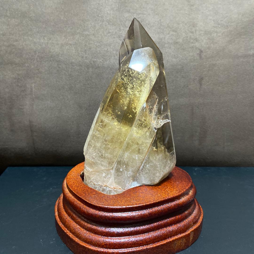 天然石⭐︎ゼウスクォーツ　木製台座付き